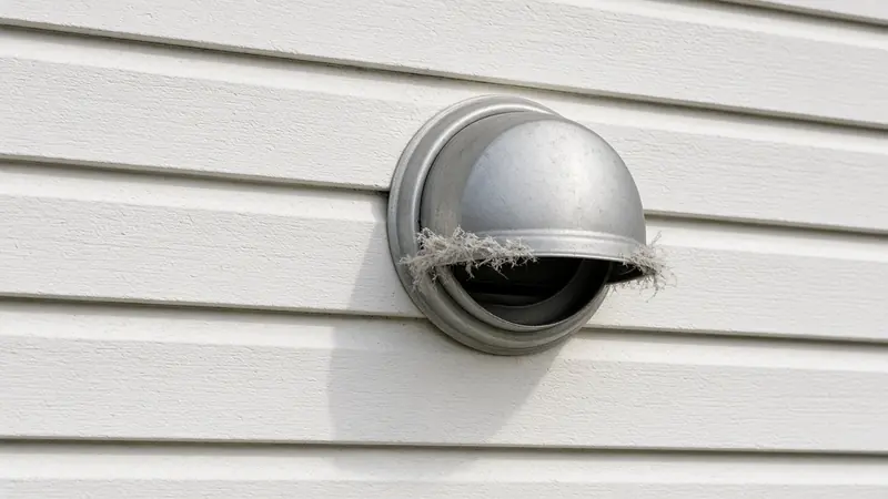 Dryer exhaust duct and the path that should terminate at a movable outdoor hood